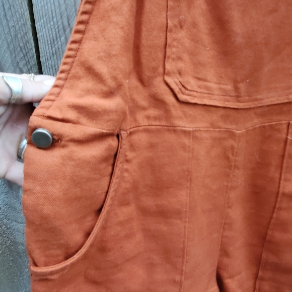 Patrons of Peace Rust/ Burnt Orange Short Overalls Women's Size XS EUC - Picture 4 of 7